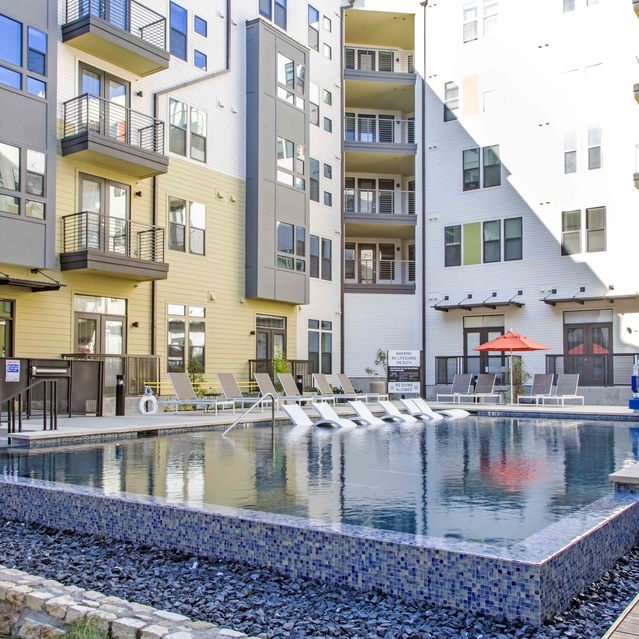 The Arnold - Close Up view of Pool with Lounges