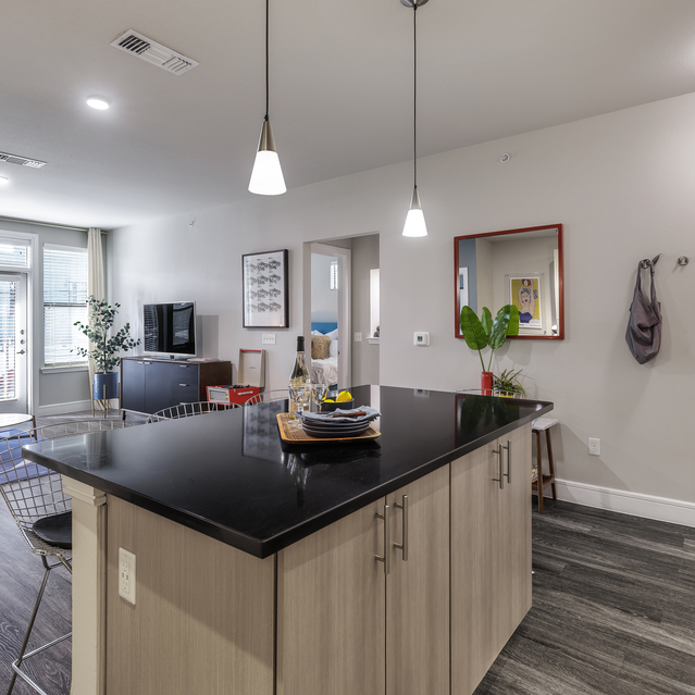 The Arnold - Table Counter View with Access to Laundry Area